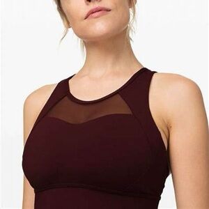 Lululemon Size 4 Maroon Breathe It in Bra